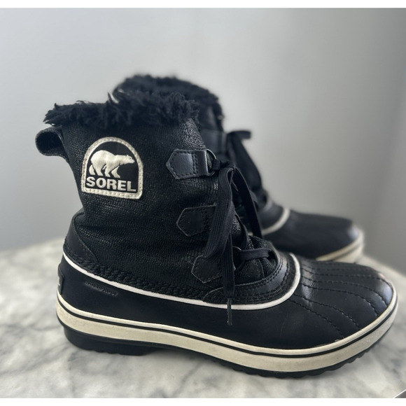 Sorel Boots Tivoli Womens Size 9.5 Black Insulated NL 1631-010 Waterproof Snow - Picture 2 of 9